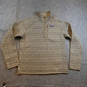 Patagonia Pullover Mens Medium Beige Better Sweater 1/4 Zip STY25523FA24